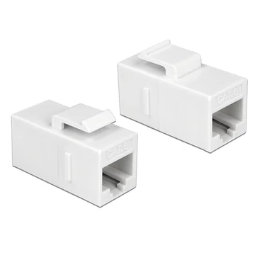 Delock Keystone modul, RJ45-aljzat > RJ45-aljzat, Cat.6 UTP, fehér