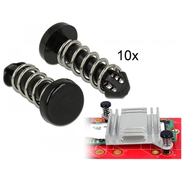 Delock Rúgós, hutoborda rögzíto szegecs 10 darabos készlet fekete