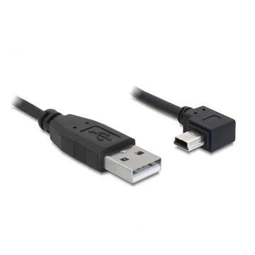 Delock USB 2.0-A apa - USB mini-B 5 tűs  könyök apa átalakító kábel, 3m