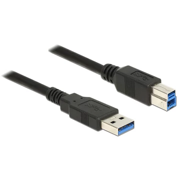 Delock USB 3.0-s kábel A-típusú csatlakozódugóval > USB 3.0-s, B-típusú csatlakozódugóval, 0,5 m, fe