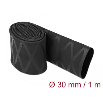 Delock Zsugorcső X-mintás nem csúszós 1 m x 30 mm fekete