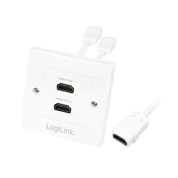 LogiLink HDMI fali lemez 2x HDMI anya