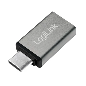 Logilink USB 3.2 Gen 1 Type-C adapter, C/M-USB-A/F, ezüst