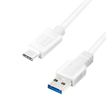 Logilink USB 3.2 Gen1 Type-C kábel, C/M-USB-A/M, fehér, 1 m