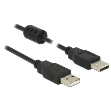Delock USB 2.0-s kábel A-típusú csatlakozódugóval > USB 2.0-s, A-típusú csatlakozódugóval, 1,0 m, fe