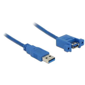 Delock kábel USB 3.0 A-típusú apa > USB 3.0 A-típusú anya rögzítőfejjel 1 m