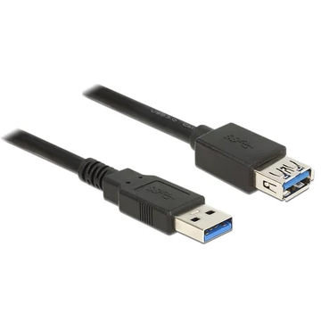 Delock USB 3.0-s bovítokábel A-típusú csatlakozódugóval > USB 3.0-s, A-típusú csatlakozóhüvellyel, 5