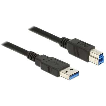 Delock USB 3.0-s kábel A-típusú csatlakozódugóval > USB 3.0-s, B-típusú csatlakozódugóval, 3,0 m, fe