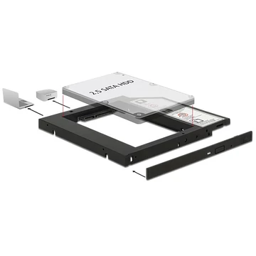 Delock Vékony kialakítású SATA 5.25-es keret 1 x 2.5-es SATA HDD-hez