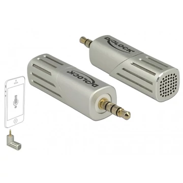 Delock Egyirányú mikrofon okostelefonhoz / tablethez 3,5 mm-es 4 tus Sztereo Jack 90° elforgatható