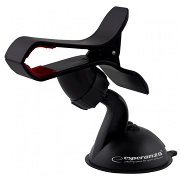 Esperanza Crocodile csipeszes univerzális autós tartó telefonokhoz, fekete