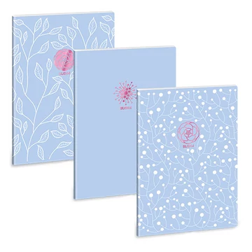 Ars Una: Soft Touch Skyblue Spring extra kapcsos négyzethálós füzet A/4