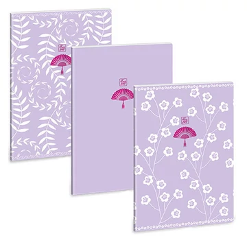 Ars Una: Soft Touch Purple Spring extra kapcsos sima füzet A/4