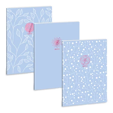 Ars Una: Soft Touch Skyblue Spring extra kapcsos sima füzet A/4
