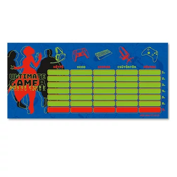 Ars Una: Ultimate Gamer egylapos, kétoldalas órarend