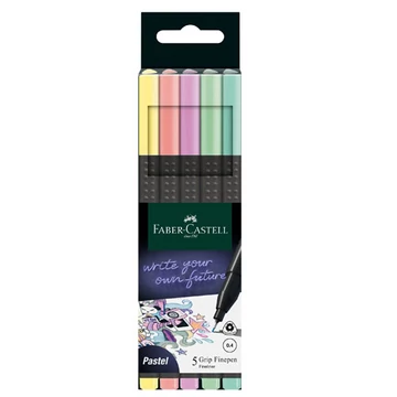 Faber-Castell: Grip 0,4mm-es pasztell tűfilctoll szett 5db-os