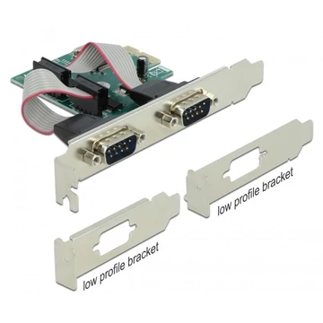 Delock PCI Express Kártya > 2 x RS-232 soros csatlakozó