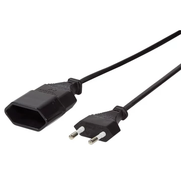 Logilink Power Cord, Extension Euro/M -Euro/F, 1.0m, black