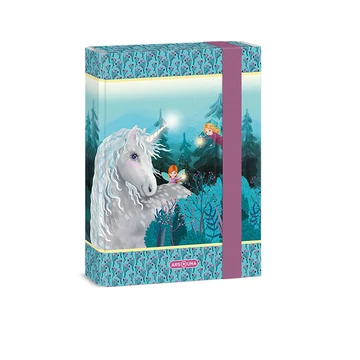 Ars Una: Stardust fehér unikornis és tündér mintás füzetbox A/5