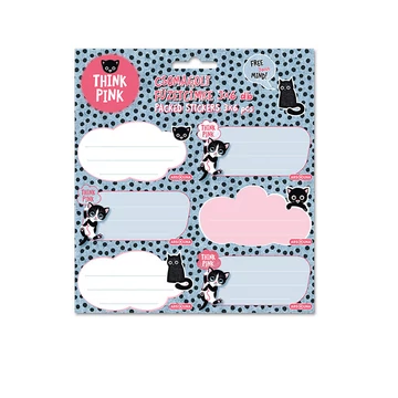 Ars Una: Think Pink cicás csomagolt füzetcímke 3x6db-os