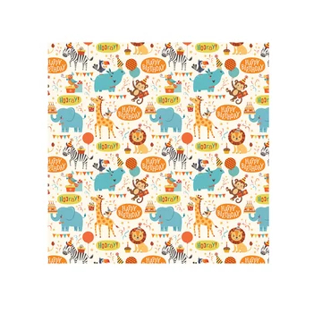 Boldog Születésnapot! Dzsungel állatos csomagolópapír 100x70cm