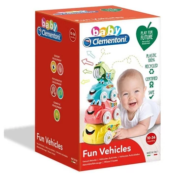 Mókás járművek rakosgatós ügyességi bébijáték - Clementoni baby