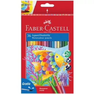 Faber-Castell: 36db-os Aquarell színes ceruza szett ecsettel