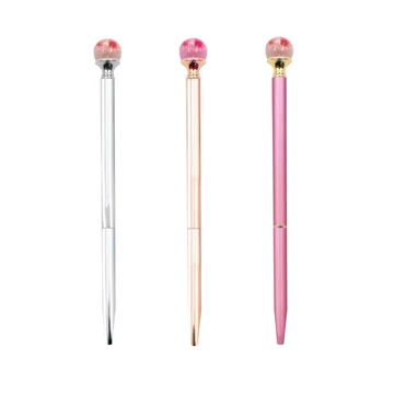 Golyóstoll üveggolyó véggel, szárított virággal többféle változatban 1db