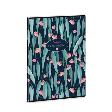 Ars Una: Botanical Eucalyptus extra kapcsos négyzethálós kockás füzet 40 lapos A/4