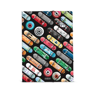 Ars Una: Rollin' Mania gördeszka mintás gumis mappa A/4-es méret