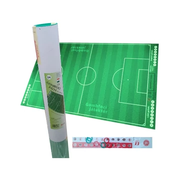 Gombfoci pálya 55x90cm-es, tárolóban ajándék csapatmatrica szettel