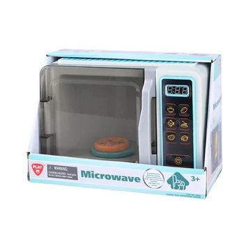 Playgo: Mikrohullámú sütő fénnyel, hanggal és mozgó elemekkel 25x12x17cm