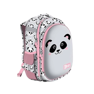 St.Right Grey Panda kétrekeszes iskolatáska, hátizsák 39x29x17cm