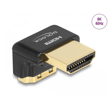 Delock HDMI adapter apa - anya 90 fok lefelé néző csatlakozódugóval 8K 60 Hz fém