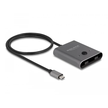 Delock USB 10 Gbps USB Type-C  kapcsoló 2 az 1-ben Kétirányú 8K