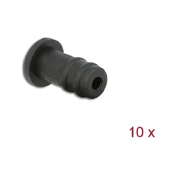 Delock 10 x fekete porfogó 3,5 mm-es sztereo jack anyához