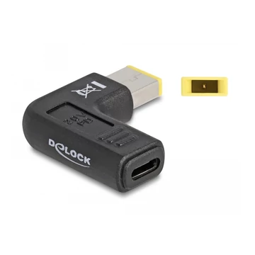 Delock Laptop töltőkábel adapter USB Type-C  anya - Lenovo 11,0 x 4,5 mm apa 90  fokban hajlított