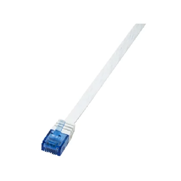 LogiLink Patch kábel SlimLine, lapos, Cat.6, U/UTP, fehér, 0,25 m