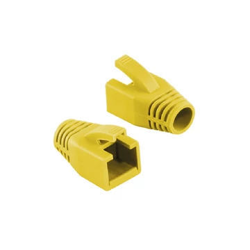 Logilink RJ45 feszültségmentesítő védőburkolat, 8 mm, sárga, 50 db