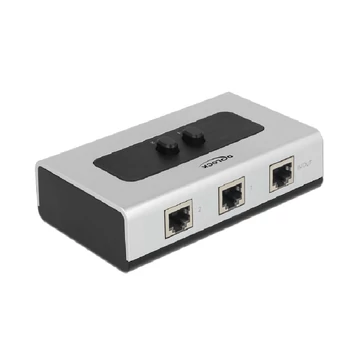 Delock Manuális, kétirányú RJ45-kapcsoló 10/100/1000 Mb/s 2 porttal