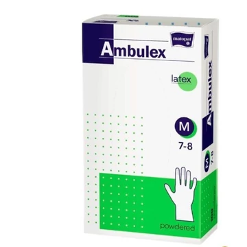 Ambulex kesztyű latex púderes S 100db