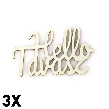 Hello tavasz feliratú tábla sárga 3db-os csomagban 8-404