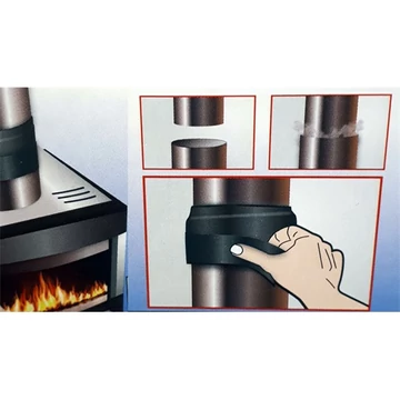 Geko fekete tömítőszalag füstcsőhöz 40x90mm8912691