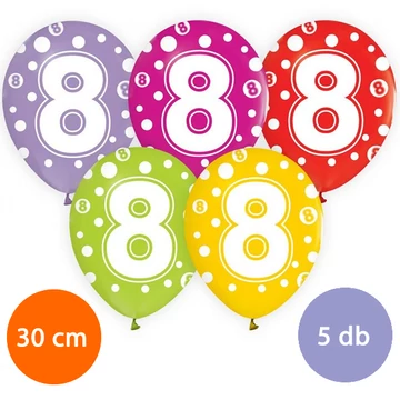 Évszámos party lufi 8 5db