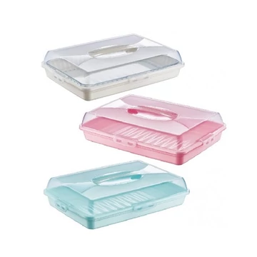 Téglalap alakú süteményes doboz 48x34x10cm többféle változatban DÜ121