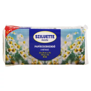 Sziluette kamillás papírzsebkendő 3rétegű 80db