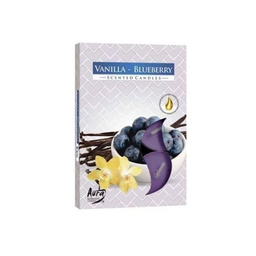 Vanília-feketeáfonya illatú 6db-os teamécses 