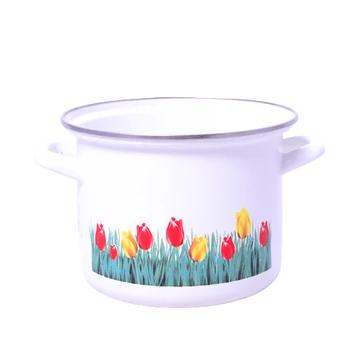 Zománcozott dekoros fazék 18cm 3,1L 