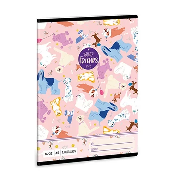 Ars Una: Doggy Friends 1.osztályos vonalas füzet A/5 14-32