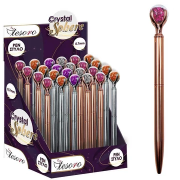 Luna: Tesoro Golyóstoll kristály véggel többféle változatban 1db